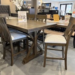 New 7pc Counter Height Dining Set
