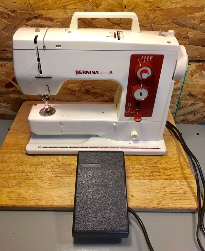 RARE BERNINA SPORT 801 SEWING MACHINE / COVER.
