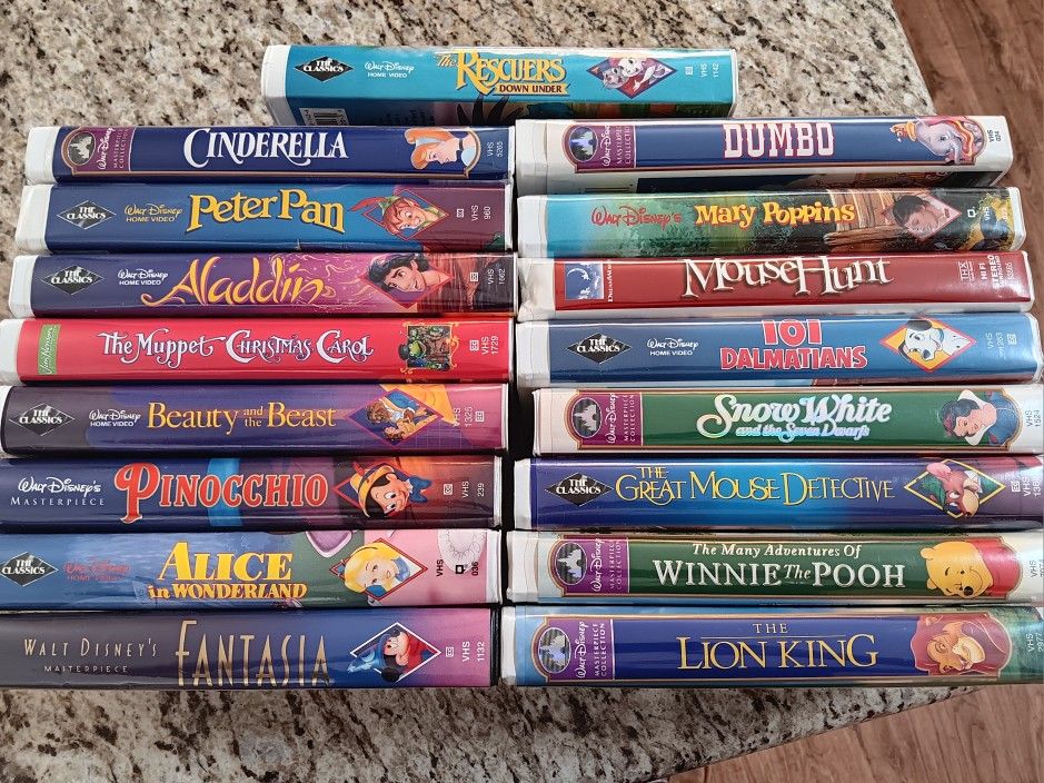 Classic Walt Disney Movies on Vhs