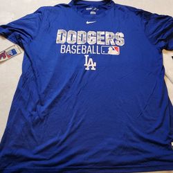 mens Nike Los Angeles Dodgers MLB Baseball dri fit shirt NWT for