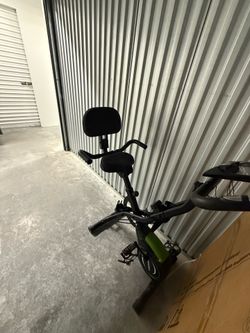 AROMIX Folding Exercise Bike with Backrest