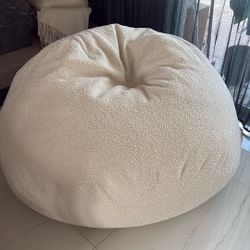 LOVESAC Bean Bag Chair – Bouclé Ivory