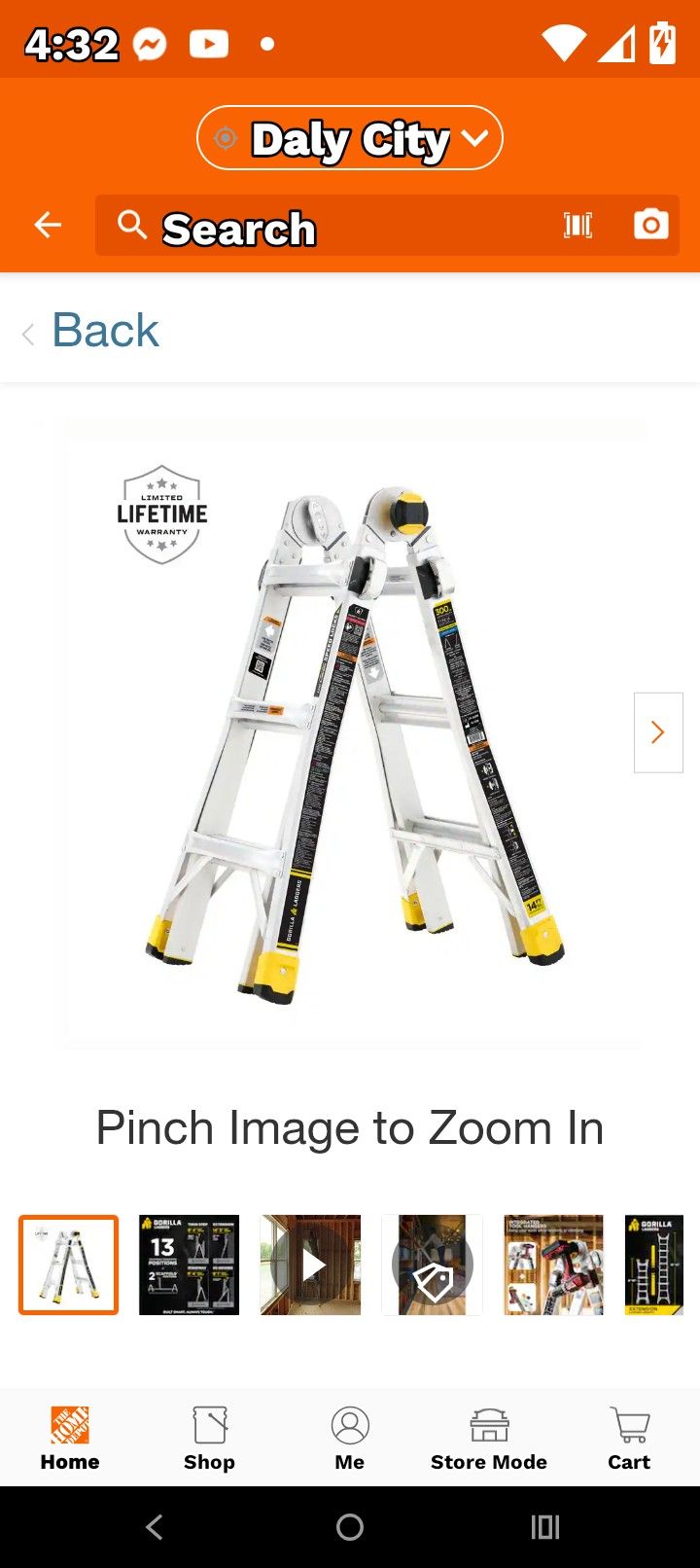 BRAND NEW GORILLA 14FT REAC H LADDER