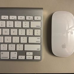 Apple Wireless Keyboard & Apple Magic Bluetooth Mouse in Silver