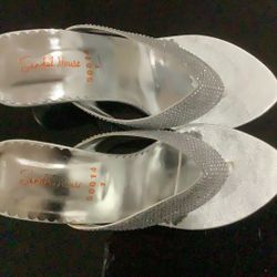 Ladies Dressy Sandals Silver
