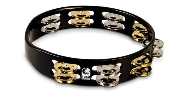 Toca TCT10-BK Colorsound Tambourine, 10"