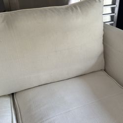 Linen Sofa - Ivory linen Loveseat - Slipcover Sofa