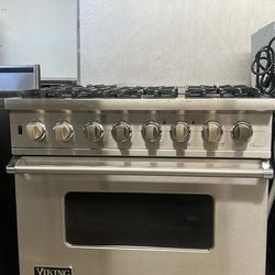 Viking 36”Wide Dual Fuel Range Stove Stainless Steel 