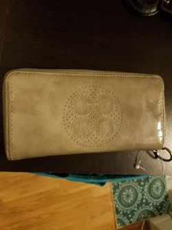 Coach grayish wallet 3 pics