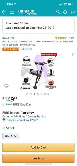 IWalk hands free crutch