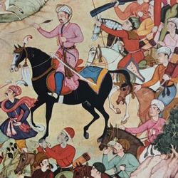 JAMI’ AL-TAVARIKH Original 1950’s Vintage Fine Art Print Antique Persia Persian Collectible Poster Italy Printed Ephemera HILLCREST