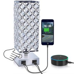 Lamp With USB Charging Ports Touch Control