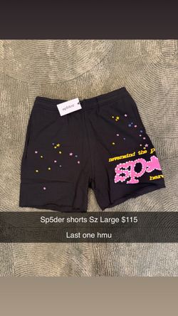 Sp5der Black Shorts Size Large
