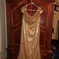 Gold Sequins Gown 