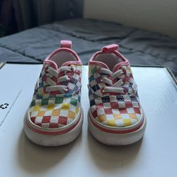 Rainbow Checkerboard Toddler Vans