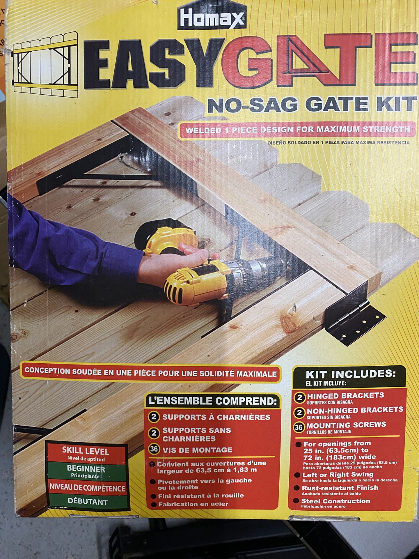 Homax Easygate No Sag Gate Kit for Sale in Seattle, WA - OfferUp