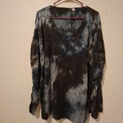 Oversized Black And Grey Tie Shirts 