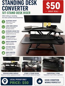 Standing Desk Converter / Sit-Stand Desk