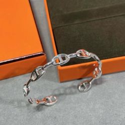 Pig nose sterling silver bracelet for women