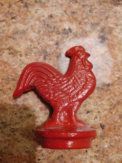Vintage Red Rooster Finial
