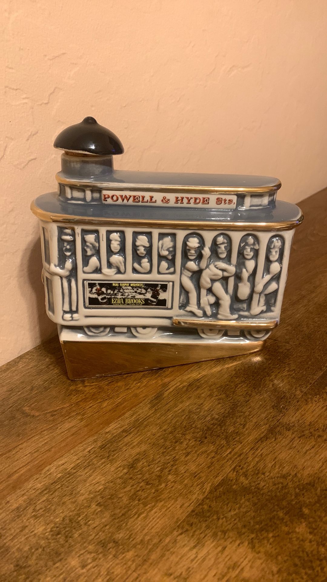 Vintage Ezra Brooks “Powell and Hyde Streets” Whiskey Decanter. 1968