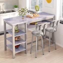 Furniture Kitchen Bar Height Table and Chairs for 2