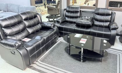 NEW RECLINING SOFA AND LOVESEAT WITH OPTION RECLINER, INCLUDING FREE DELIVERY PAY UPON ARRIVAL