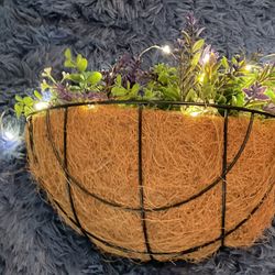 Light Up Wall Basket Decor-12”long X 6”wide
