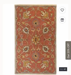 Hand-tufted Trey Traditional Wool Area Rug - 2' x 3'.