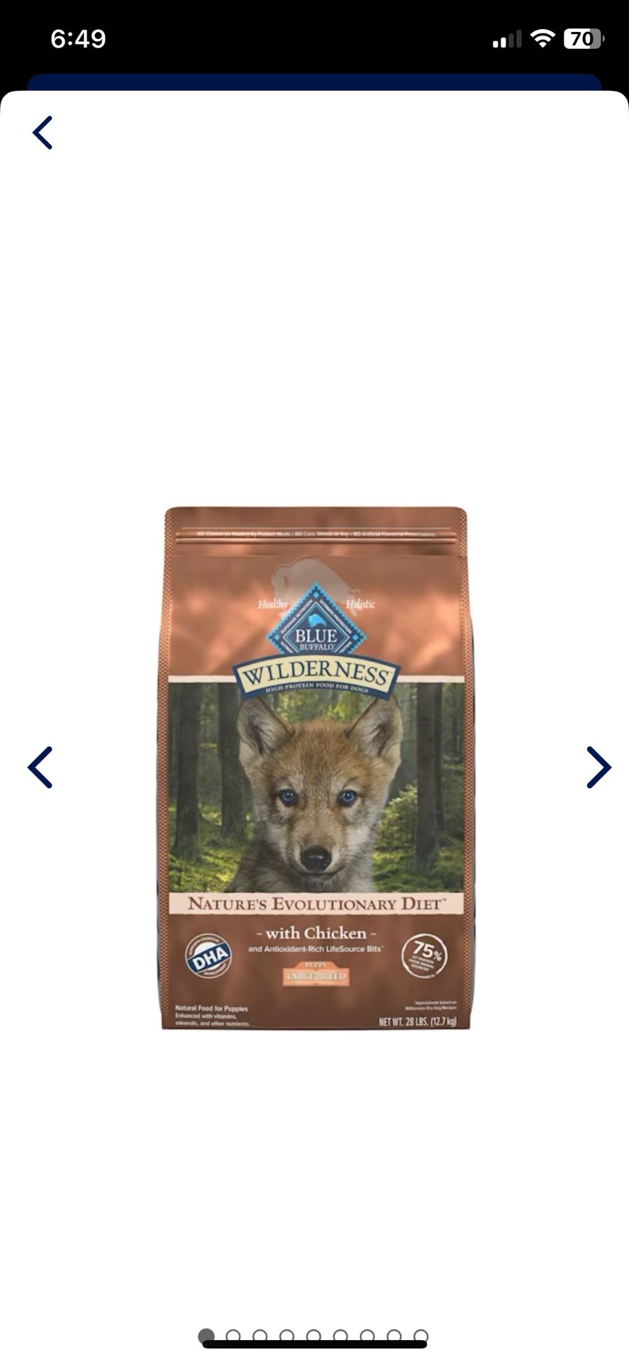 Blue Buffalo Dog Food - Puppy Large Bread