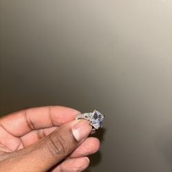 4 CT Radiant Cut Moissanite Three Stone Engagement Ring Size (4)