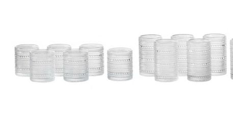 Jupiter by Fortessa DOF and Beverage Glass, Set of 12.