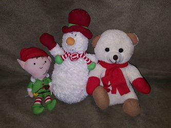 Assorted Christmas small plush toys lot - $3 for all