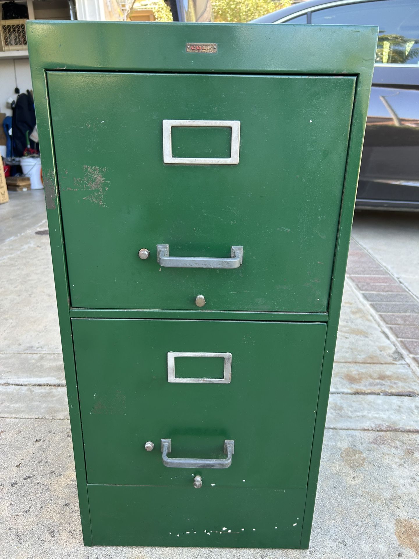 Two 2-drawer metal file cabinets - FREE