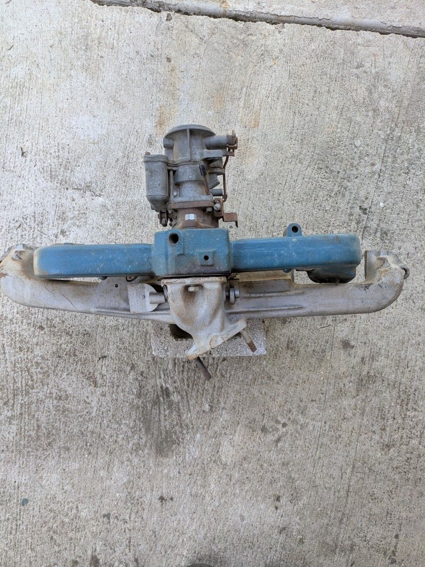 Vintage Carter Carb. & Intake, Exhaust Manifolds