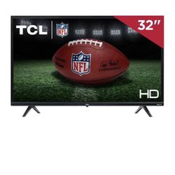 TCL 32”Class 720P HD LED ROKU SMART TV + Tv stand with weels