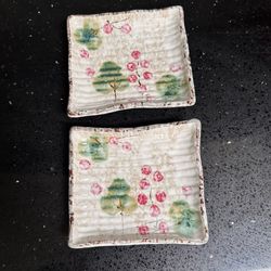 Decorative Ceramic square Dish 5x4”