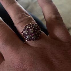 10kt Gold Ring Diamonds And Rubys💍