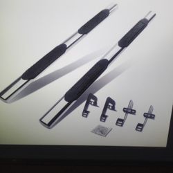 New 4" Side Steps Bars For Ford F-150 2004-2014 Super Cab, Polished Stainless Steel 74.5"