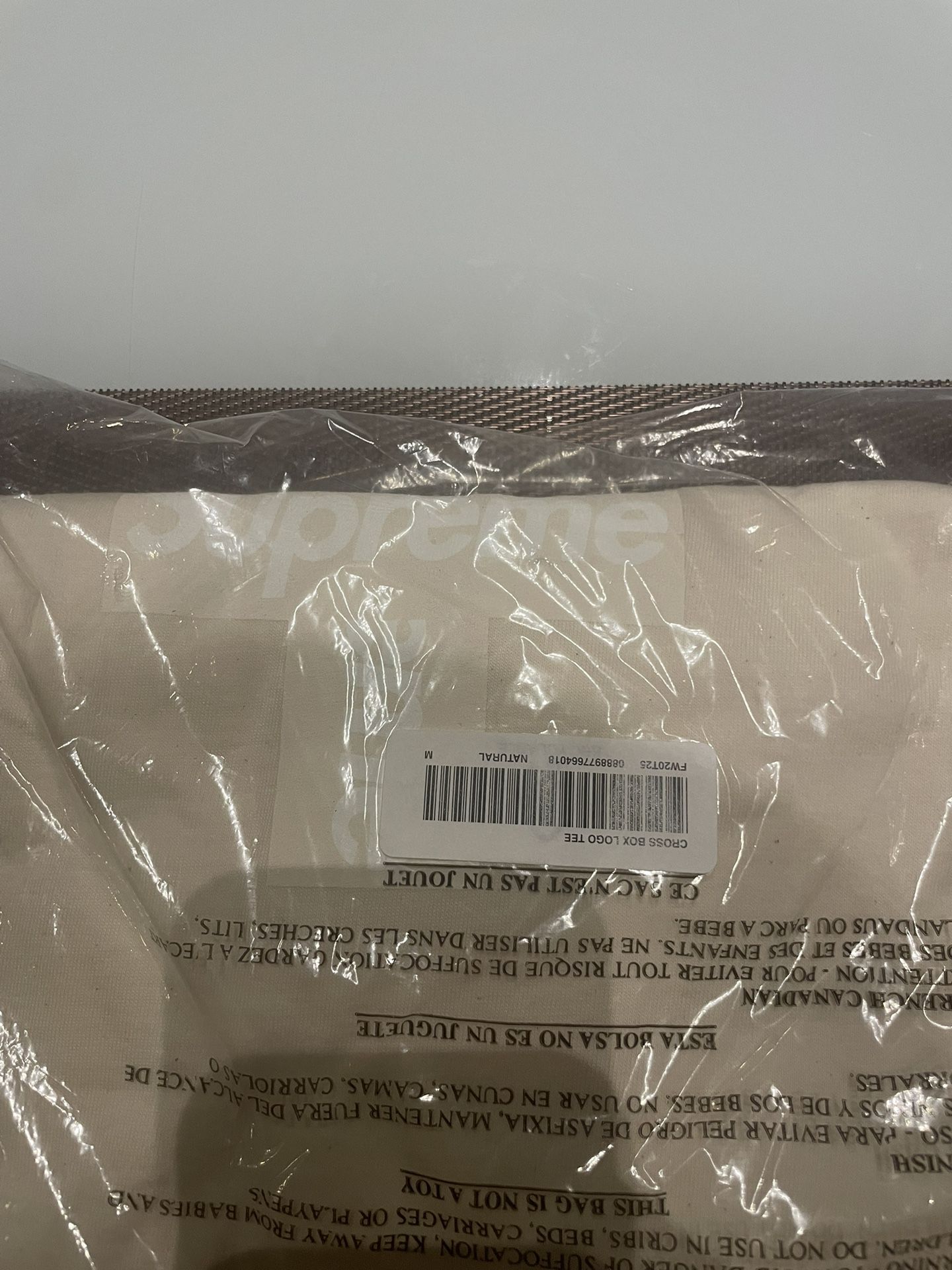 Supreme Cross Box Logo Tee Beige medium