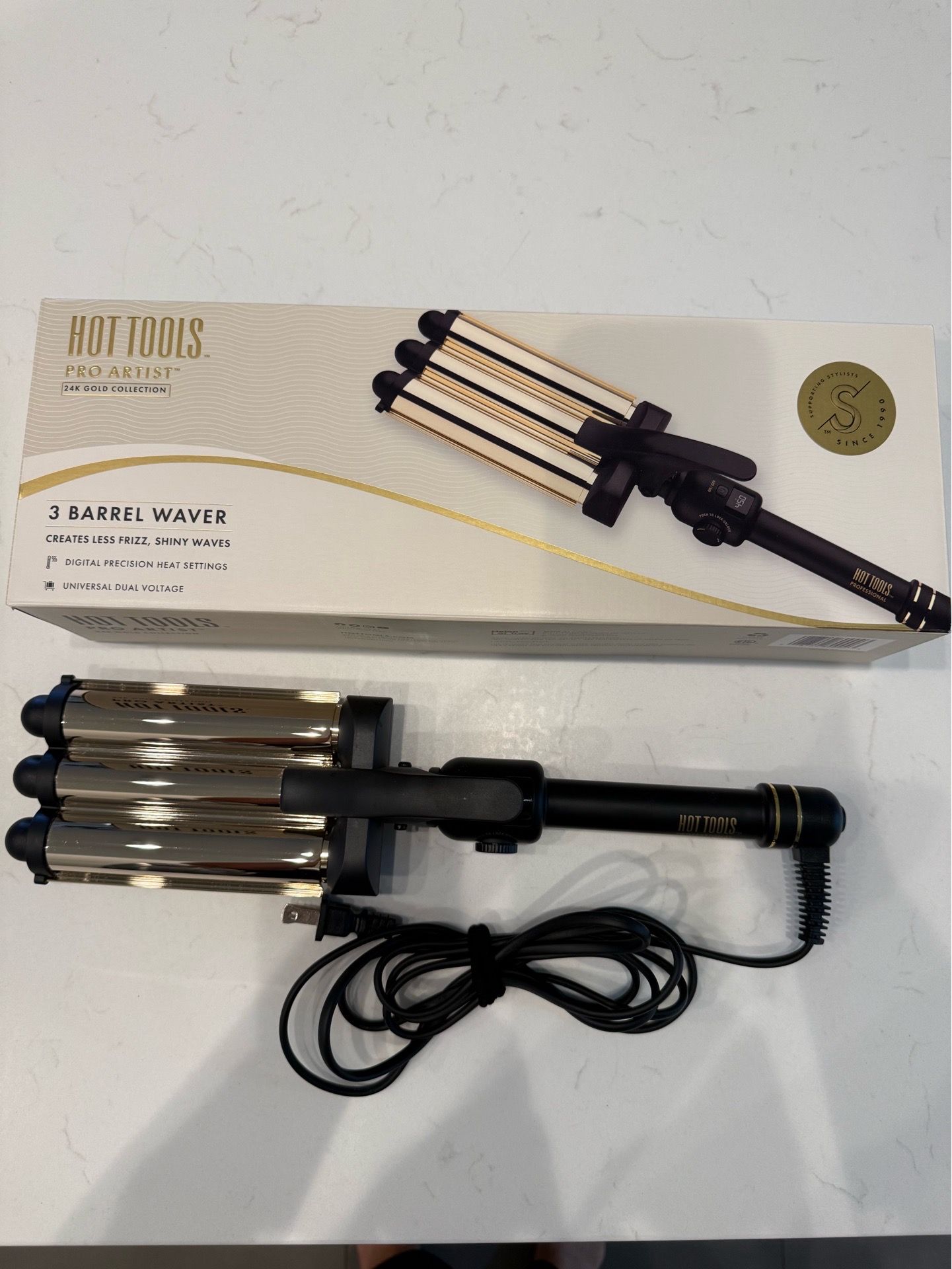 Hot Tools Pro Artist 24K Gold Collection 3 Barrel Waver