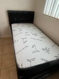Twin bed size frame with mattress all new furniture free delivery free installation