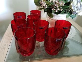 Marquis by Waterford Red Crystal Water Glasses