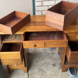 Office Wooden Desk With Drawers 