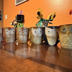 Owl coffe cup set