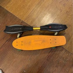 Rip Stick and Nickel Board Combo