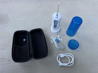 YaFex Water Dental Flosser Cordless for Teeth: Portable Oral Irrigator Rechargeable Collapsible Travel Teeth Cleaner with Case, 4 Modes with DIY, 5 Je