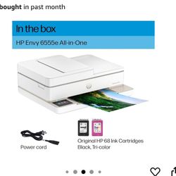 HP Envy 6555e Wireless All-in-One Color Inkjet Printer, Print, scan, Copy, Duplex Printing Best-for-Home,
