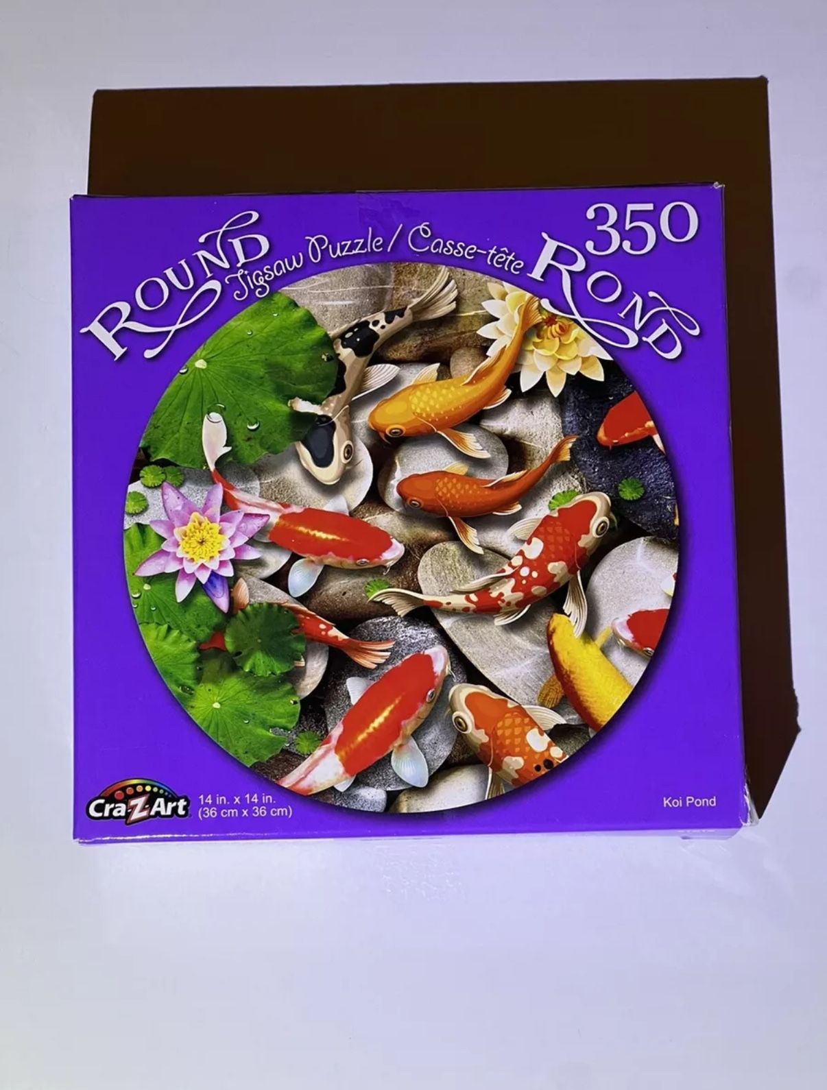 Fish Pond Puzzle 14" Round - 350 Piece (Brand New)