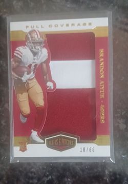 Brandon Aiyuk 49ers Plates & Patches Patch Card 18/80